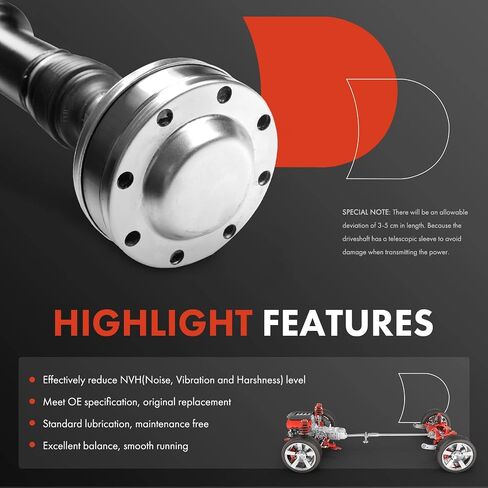 A-Premium Rear Driveshaft Prop Shaft Assembly Compatible with Jeep Wrangler 2012-2016 V6 3.6L, 4WD in Saudi Arabia