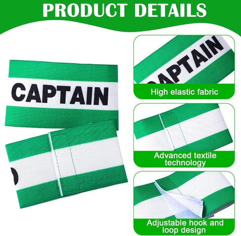 12 PCS Soccer Captain Armblics مرنة معصم معصم الكبار قائد فريق القائد القابل للتعديل in Saudi Arabia
