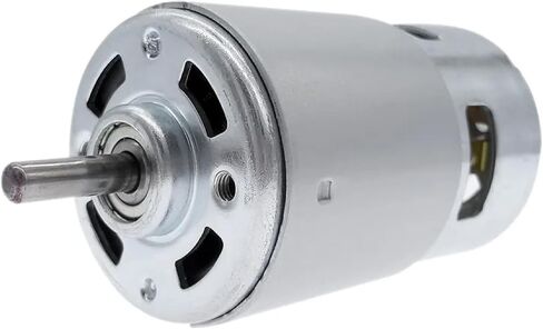 RS-775 DC Motor, 12V-24V, Double Ball Bearing, High Torque, Low Noise, 3000-10000 RPM, Silver (8500rpm 12V) in Saudi Arabia