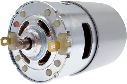 RS-775 DC Motor, 12V-24V, Double Ball Bearing, High Torque, Low Noise, 3000-10000 RPM, Silver (8500rpm 12V) in Saudi Arabia