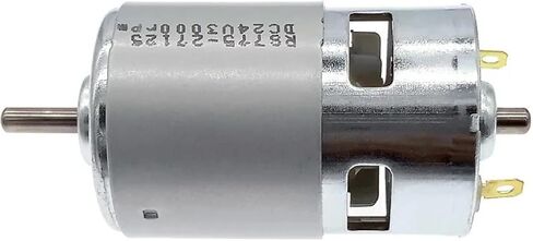 RS-775 DC Motor, 12V-24V, Double Ball Bearing, High Torque, Low Noise, 3000-10000 RPM, Silver (8500rpm 12V) in Saudi Arabia