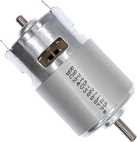 RS-775 DC Motor, 12V-24V, Double Ball Bearing, High Torque, Low Noise, 3000-10000 RPM, Silver (8500rpm 12V) in Saudi Arabia