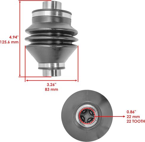 Caltric الخلفية المروحة محرك محرك رمح نير متوافق مع هوندا فورمان روبيكون 520 TRX520FA 4x4 2020-2023/ فورمان 520 TRX520FE 4X4 ES2020-2023 in Saudi Arabia