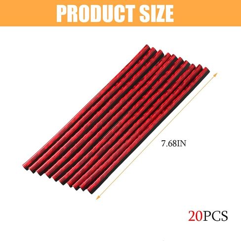 قطاع الديكور لمكيف الهواء ، 20pcs ، مخرج هواء هواء القابل للانحناء المرن ، وملحقات مزخرفة الصدفة الداخلية للسيارات ، متوافقة مع معظم المركبات (حمراء ثلج هش) in Kuwait