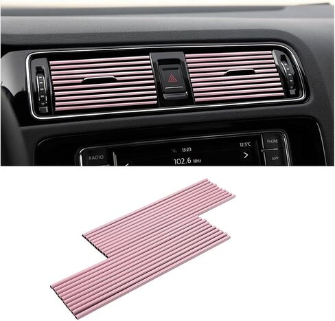 قطاع الديكور لمكيف الهواء ، 20pcs ، مخرج هواء هواء القابل للانحناء المرن ، وملحقات مزخرفة الصدفة الداخلية للسيارات ، متوافقة مع معظم المركبات (حمراء ثلج هش) in Kuwait