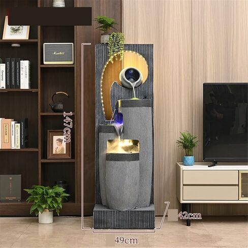 Decor Simple Flowing Fountain Circulating Water Ornaments Living Room Foyer Office Wealth Attraction Transportation Water Scenery Decoration for Entryway in Saudi Arabia