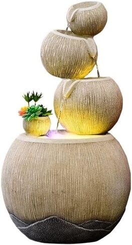 Decor Flowing Water Rockery Landscape Indoor and Outdoor Ornaments Creative Modern Fountain Home Decor Floor to Ceiling Circulation for Entryway in Saudi Arabia