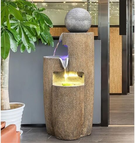 Decor Water Fountain Decoration, Modern Living Room Humidification Entrance Hall Wealth Attracting Decoration Floor to Ceiling for Entryway in Saudi Arabia
