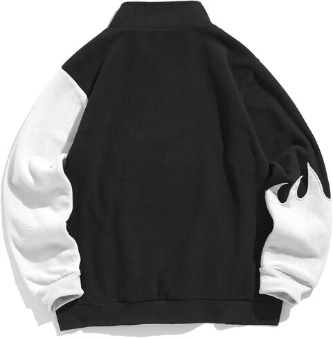ZAFUL Mens Quarter-Zip Up Long Sleeve Sweatshirt With Pockets Loose Fit Casual Outdoor Pullover Tops in Kuwait