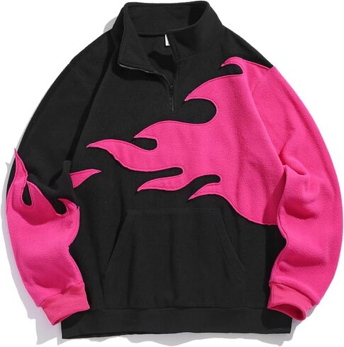 ZAFUL Men 1/4 Zip Sweatshirt Performance Long Sleeve Lightweight Sweater Mock Neck Pullover Tops (Black XL) in Saudi Arabia