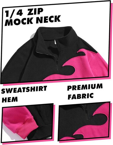 ZAFUL Men 1/4 Zip Sweatshirt Performance Long Sleeve Lightweight Sweater Mock Neck Pullover Tops (Black XL) in Saudi Arabia