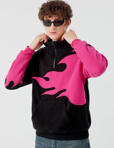 ZAFUL Men 1/4 Zip Sweatshirt Performance Long Sleeve Lightweight Sweater Mock Neck Pullover Tops (Black XL) in Saudi Arabia