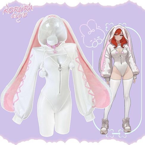 KORURACLUB Cosplay Sexy maid outfit Bunny Outfit cosplay women Animal Costumes Bunny Bodysuit in Kuwait