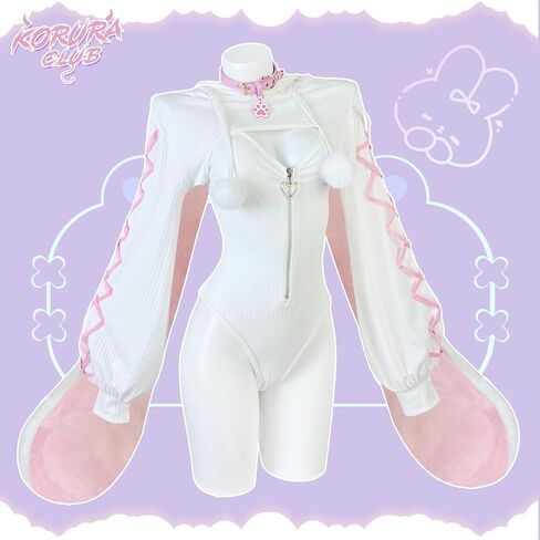 KORURACLUB Cosplay Sexy maid outfit Bunny Outfit cosplay women Animal Costumes Bunny Bodysuit in Kuwait