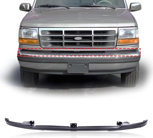 CarPartsDepot Lower Front Bumper Valance Black Compatible with 1992-1997 Ford Bronco Super Duty F150 F250 F350 F450 F2TZ17626A FO1095154 in Saudi Arabia