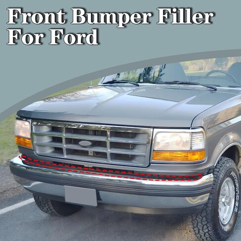 CarPartsDepot Lower Front Bumper Valance Black Compatible with 1992-1997 Ford Bronco Super Duty F150 F250 F350 F450 F2TZ17626A FO1095154 in Saudi Arabia
