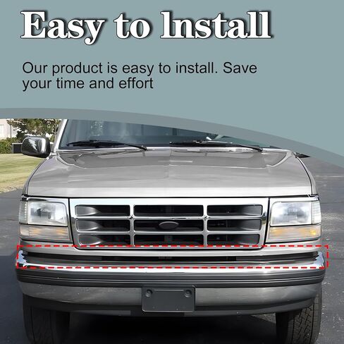 CarPartsDepot Lower Front Bumper Valance Black Compatible with 1992-1997 Ford Bronco Super Duty F150 F250 F350 F450 F2TZ17626A FO1095154 in Saudi Arabia
