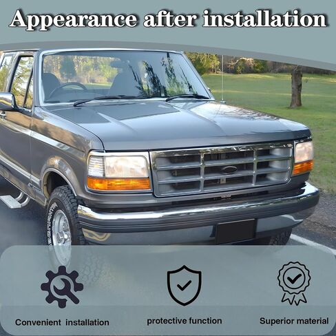 CarPartsDepot Lower Front Bumper Valance Black Compatible with 1992-1997 Ford Bronco Super Duty F150 F250 F350 F450 F2TZ17626A FO1095154 in Saudi Arabia