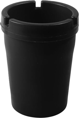 Portable Ash Tray,Smokeless Smell Proof Windproof Self-Extinguishing Car Ashtray,Car Accessories Universal Plastic Smokeless Ashtray,Suitable for Most Cars,Trucks,Vans with Cup Holders (Black) in Saudi Arabia