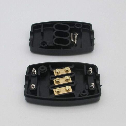 3 Terminal In-Line Connector Box - SENRISE 13A 250V Mains Electric Cable Flex Junction Box Used in Lighting, Power and Automotive Wiring (Black, 2pcs) in Saudi Arabia