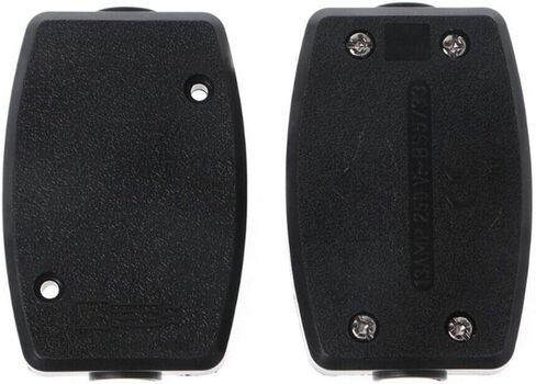 3 Terminal In-Line Connector Box - SENRISE 13A 250V Mains Electric Cable Flex Junction Box Used in Lighting, Power and Automotive Wiring (Black, 2pcs) in Saudi Arabia