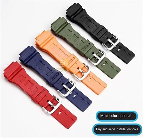 راتنجات سليكون راتنج 18 ملم ملائمة لـ Casio WS-1400H WS1300 WS-1500 W-737H AE-1500 MEN in Saudi Arabia