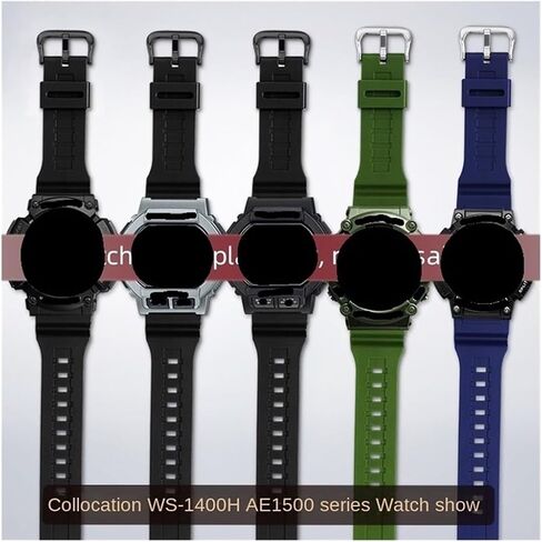 راتنجات سليكون راتنج 18 ملم ملائمة لـ Casio WS-1400H WS1300 WS-1500 W-737H AE-1500 MEN in Saudi Arabia