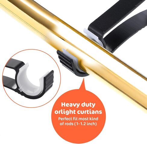 16 Pcs Curtain Rod Bracket Heavy Duty Holders Hooks Hangers Bulk for 1 Inch to 1.2 Inch Wall Single Window Drapery Rod Support with Screws(Black) in Saudi Arabia