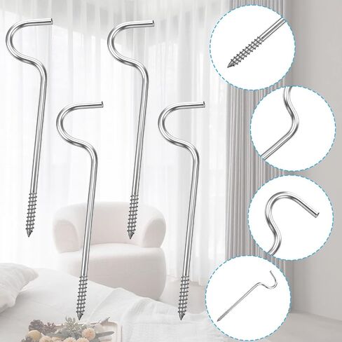 4 PCS Curtain Rod Support, 2-1/2 Inch Single Metal Curtain Rod Brackets for Wall without Screws, Wall Mounted Curtains Rods Holders Hardware for Bathroom Bedroom Livingroom Kitchen Office (Silver) in Saudi Arabia
