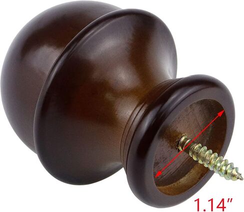 T Tulead Startain Rod Molders Wood Rod Bracket Head Brown Strapery Rod Rod Pack of 2 in Kuwait