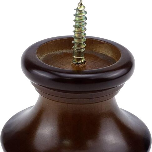 T Tulead Startain Rod Molders Wood Rod Bracket Head Brown Strapery Rod Rod Pack of 2 in Kuwait