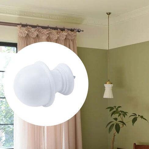 T Tulead Curtain Rod Holders Wood Rod Bracket Head Brown Drapery Rod Holder Pack of 2 in Saudi Arabia