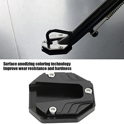 Motorcycle Kickstand Plate, Aluminium Alloy Side Stand Extension Plate High Strength Pad Support Accessory for Parking on Hot Pavement, Grass, Soft Ground and More in Saudi Arabia