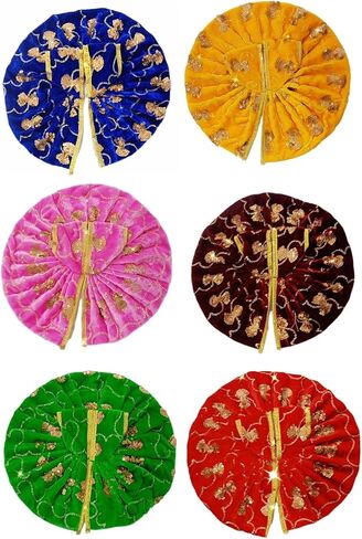 Laddu Gopal Dress l Ladoo Gopal Dress l Kanha Ji Dress (Set of 6 Poshak) Size 0 1 2 3 4 5 6 (Winter Velvet, Size 5) in Saudi Arabia