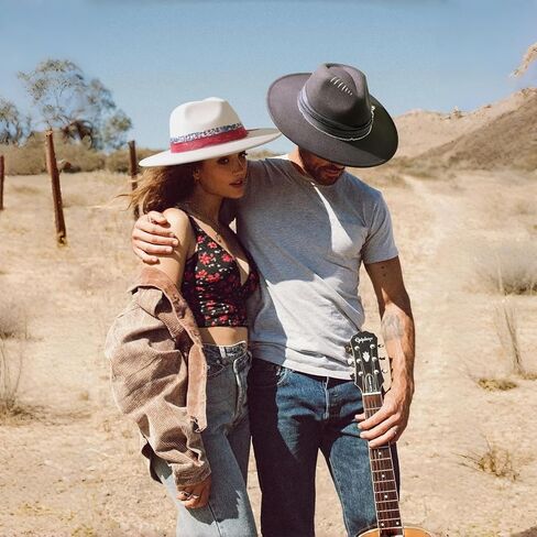 قبعة عتيقة عريضة الحافة فيدورا - قبعة مصنوعة يدويًا للرجال والنساء in Kuwait