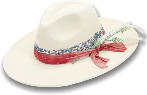 قبعة عتيقة عريضة الحافة فيدورا - قبعة مصنوعة يدويًا للرجال والنساء in Kuwait