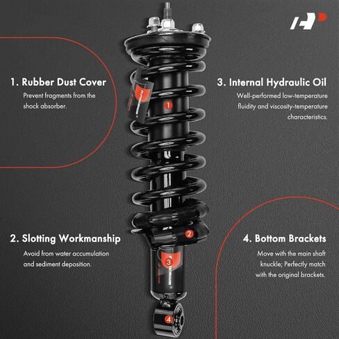 A-Premium Front Pair (2) Complete Strut and Coil Spring Assembly Compatible with Nissan Frontier 2005-2019, Driver and Passenger Side in Saudi Arabia