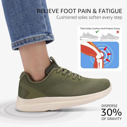STQ Wide Toe Box Shoes Womens طوال اليوم نظام دعم الراحة أحذية رياضية العظام 6-9.5 الولايات المتحدة in Kuwait