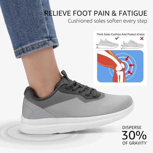 STQ Wide Toe Box Shoes Womens طوال اليوم نظام دعم الراحة أحذية رياضية العظام 6-9.5 الولايات المتحدة in Kuwait