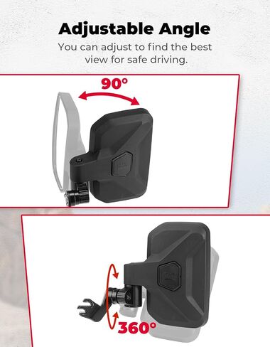 KEMIMOTO UTV Side Mirrors Spring Back Feature Mirrors Easy Adjust After Fold Compatible with Polaris General 1000/ XP 1000/4 1000/ XP 4 1000 2016-2025 Mounted on ROPS bar for UTV in Saudi Arabia