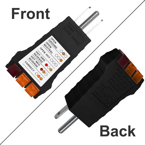 Outlet Tester, Circuit Tester for Grounding Products, AC Electrical Receptacle Tester for North American Outlets, Black in Saudi Arabia