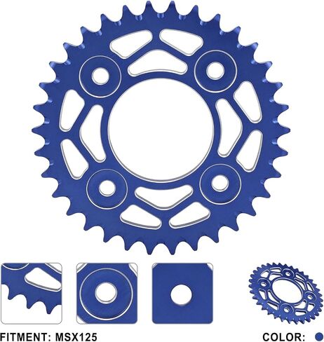 Motorcycle 34 Tooth Sprocket Rear Chain Sprockets 420 / 34T CNC for Grom MSX125 MSX 125 14-15 17-20 Z125 19-21 CT125 21-22 Red in Saudi Arabia