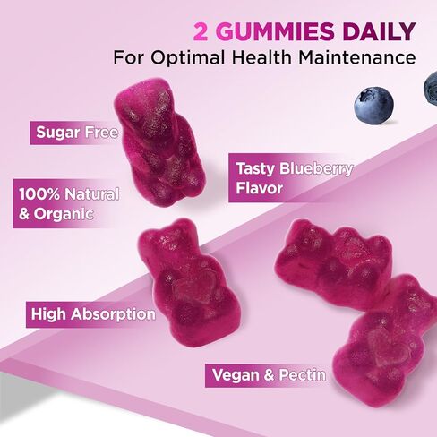 Cortisol Supplements for Women Men, Cortisol Gummies with Ashwagandha, Magnesium, L-Theanine, Phosphatidylserine, B6 for Cortisol Detox, Relaxation, Sleep, Focus, Sugar-Free, Vegan, 60 in Kuwait