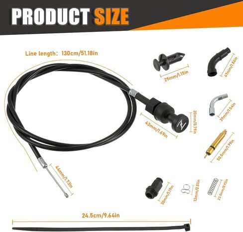 كابل الخنق ومجموعة المكبس الصمام المبتدئة متوافقة مع مزرعة 350 TRX350 TRX350FM 2000-2006 Fourtrax 300 350 FOREMAN 400 TRX350TM TRX350FE ATV 4 Wheeler Quad Part 17950-HN5-671 in Kuwait