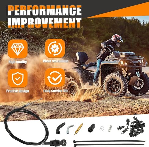 كابل الخنق ومجموعة المكبس الصمام المبتدئة متوافقة مع مزرعة 350 TRX350 TRX350FM 2000-2006 Fourtrax 300 350 FOREMAN 400 TRX350TM TRX350FE ATV 4 Wheeler Quad Part 17950-HN5-671 in Kuwait