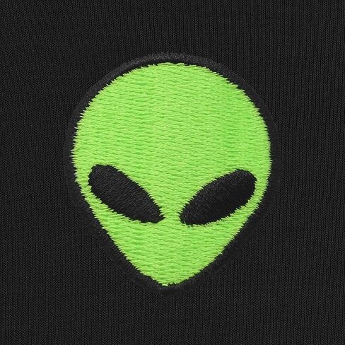 DALIX Alien Embroidered Fleece Crewneck Long Sleeve Sweatshirt Mens in Saudi Arabia