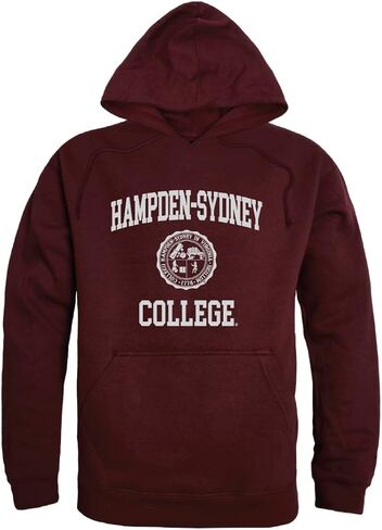 W Republic Hampden Sydney College Tigers Seal Fleece Hoodie Sweatshirts - Maroon, Large in Saudi Arabia