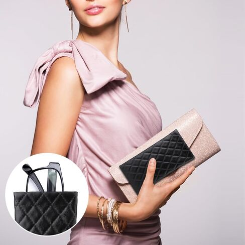 4Pcs Sunglasses Pouch Squeeze Top,Sunglasses Case Soft,PU Leather Soft Slim Eyeglass Case in Saudi Arabia