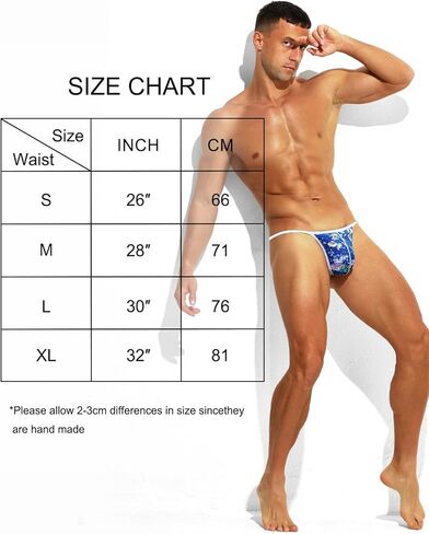 Men's Sexy G-String Thong Underwear Low Rise Mesh Printed String Bikini with Bulge Pouch Support in Saudi Arabia
