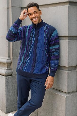 Stacy Adams Men’s Sweater Mélange Medley Full Patterned Design in Saudi Arabia